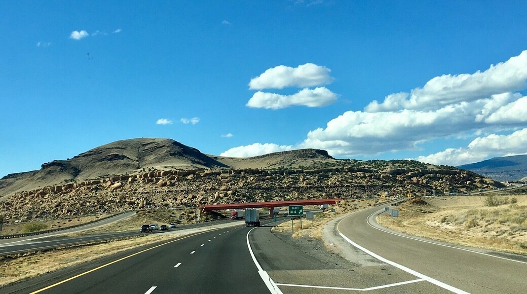 Interesting landscape near Seama New Mexico on I-40W