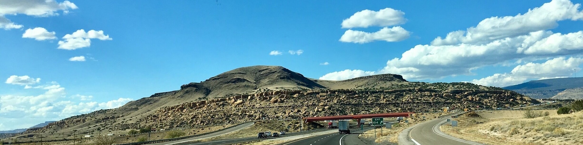 Interesting landscape near Seama New Mexico on I-40W