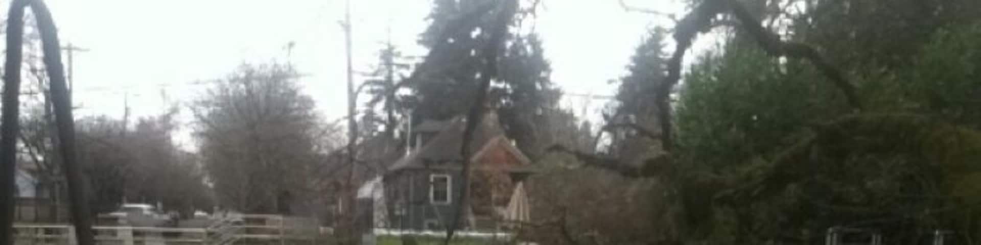 This creek runs through neighborhoods in the city of Salem. Very pretty actually.