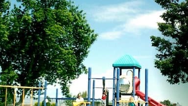 Playground at Desert Aire. Surrounded by a big grassy park. Loads of fun.