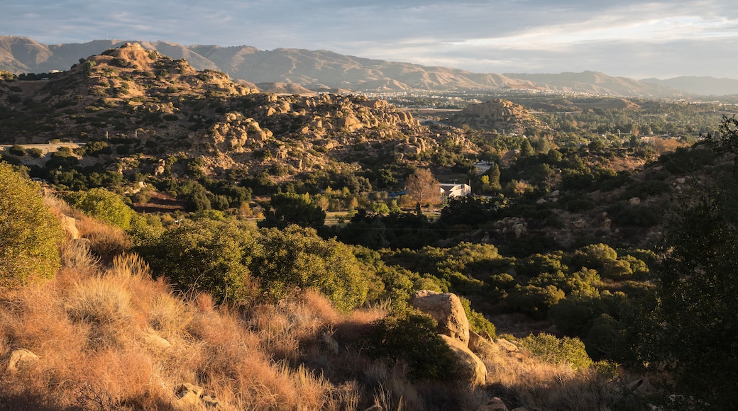 Early morning view towards Chatsworth Park South and Stoney Point in Los Angeles California.