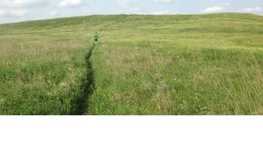 Large mound left by the receding glaciers during the last ice age.