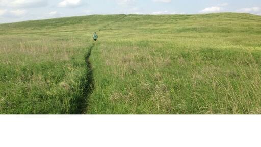 Large mound left by the receding glaciers during the last ice age.