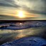 Where the freshwater dissipates into wetlands, and wetlands become the great salt lake. #sunset #winter #utah #greatsaltlake #wetlands #swamp #marsh #islands #snow #ice