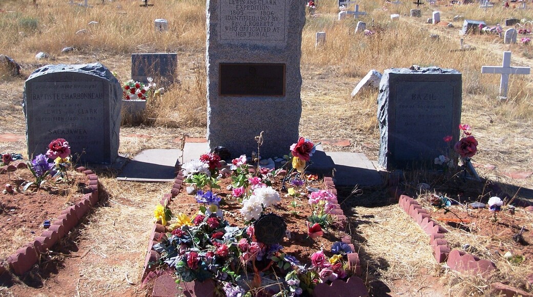 I was visiting new found friends on the Wind River Indian Reservation when I unexpectedly stumbled across this. Since I had read so much about her, I was thankful to have made this discovery. Sacajawea, helped lead Lewis and Clark's expedition to the Pacific Ocean.