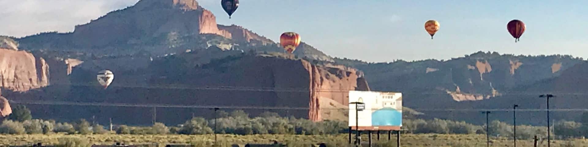 Hot air balloons over New Mexico