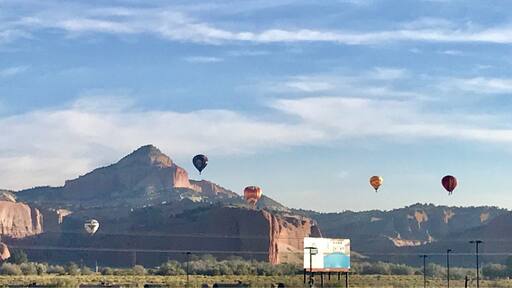 Hot air balloons over New Mexico