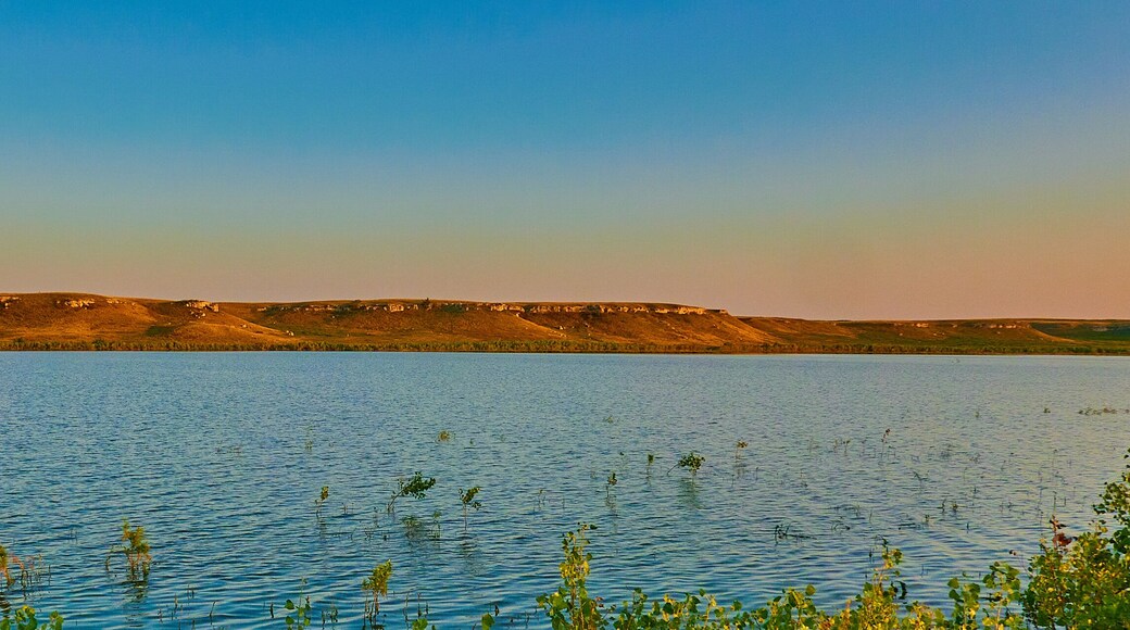Bluffs at Horse Thief Reservoir, Kansas.