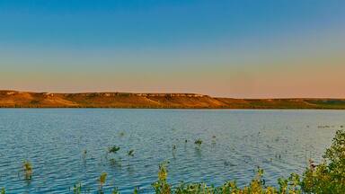 Bluffs at Horse Thief Reservoir, Kansas.