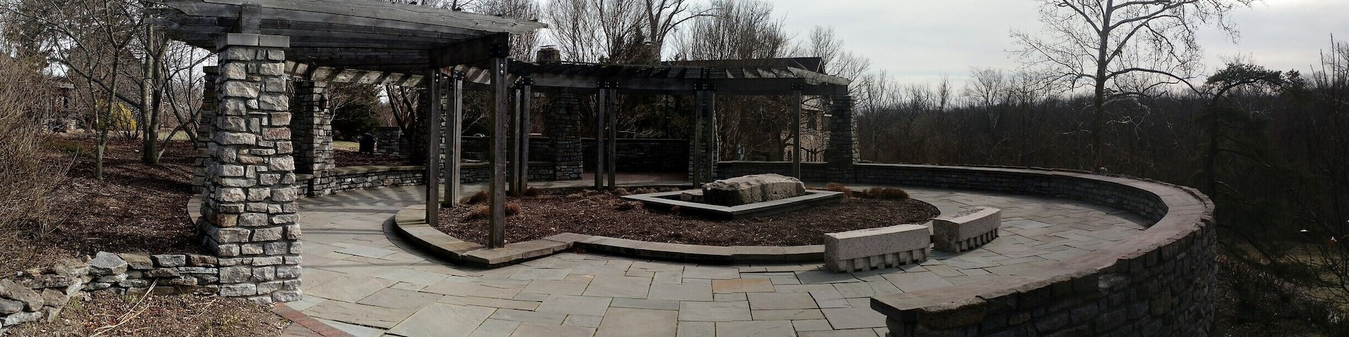 Nice stone feature at the Cotswold Overlook