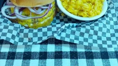 Depot bacon cheeseburger with a side of mac and cheese. A little diner with a hand made chocolate shop and some antiques to peruse.