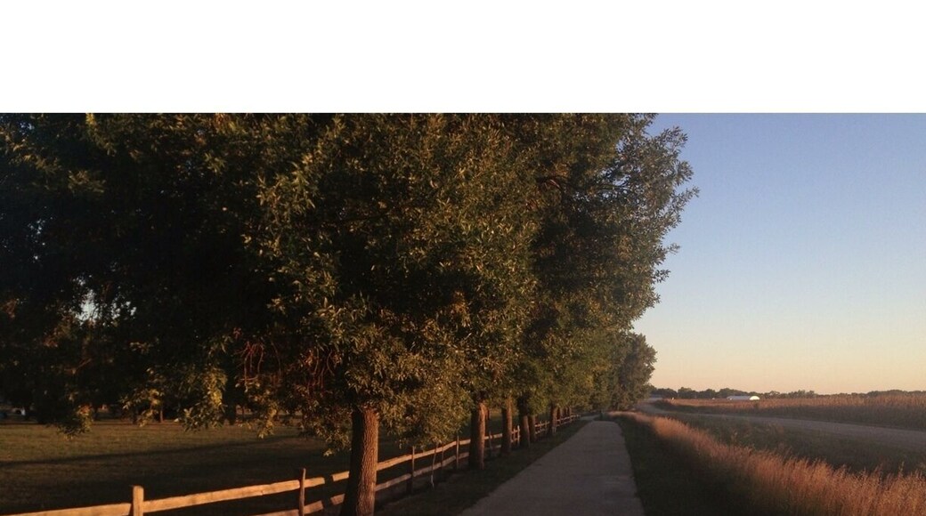 Beautiful bike trail that stretches for miles around North and South Twin Lake.
