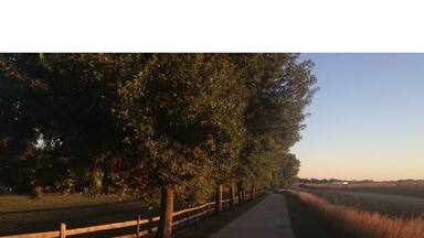 Beautiful bike trail that stretches for miles around North and South Twin Lake.