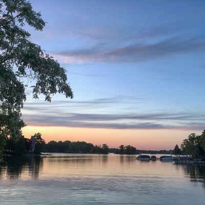View from the Celtic knot restaurant in Lakeville MI, close to our campground in Adison Oaks county park #campground #michigan #lake #smalltown #sunset