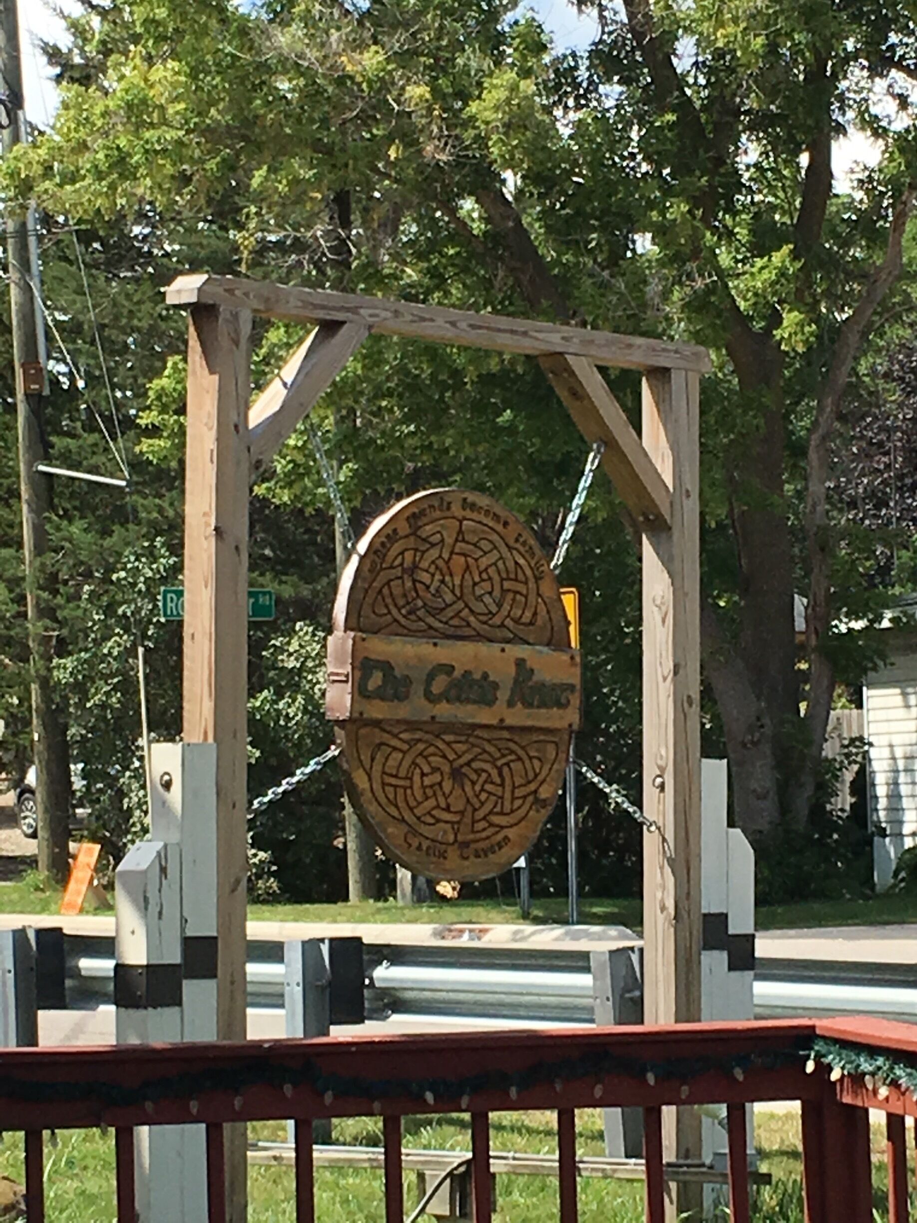 2nd floor deck/patios with view of Lakeville Lake — Perfect for a drink and some lunch after walking the trails at Addison Oaks. 🍻