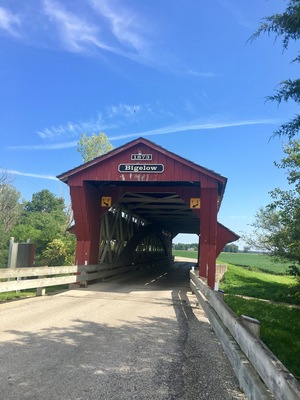 Covered bridge bike ride yesterday! 😃🚴♀️