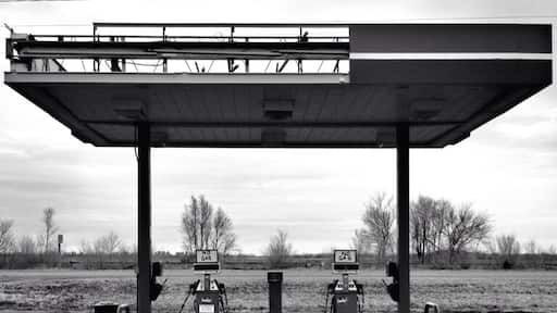 The "No-Gas-Gas-Station." Hey, at least it's all-you-can-eat pizza for $6.99! And they got Keno going all day. Done!