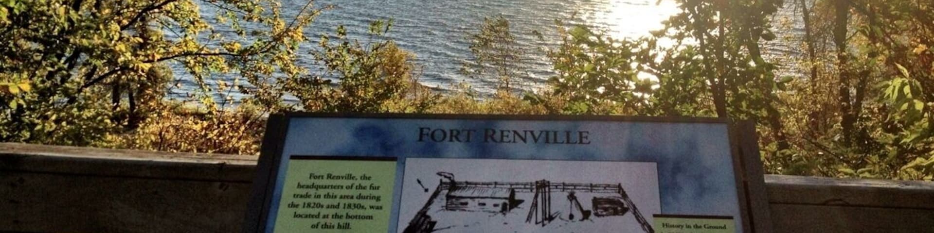 Location of Fort Renville, an early 19th century fur trading location along the shores of the Minnesota River.