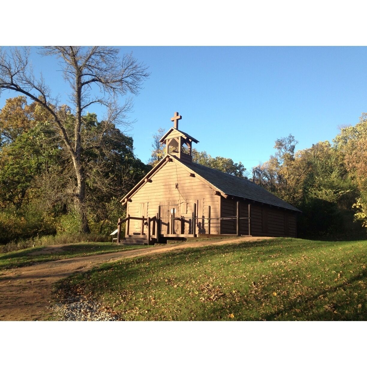 This is a model built in the 1940's of the original mission that stood here in the mid 19th century. Originally built in 1835, the chapel served as a mission for introducing and teaching Christianity to the Dakota Sioux natives.