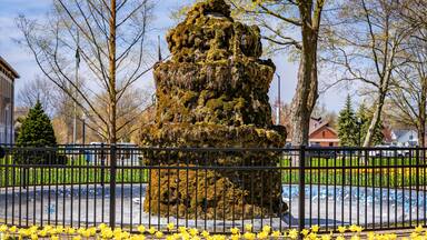 Coral Rock Fountain at Centennial Park in Holland Michigan