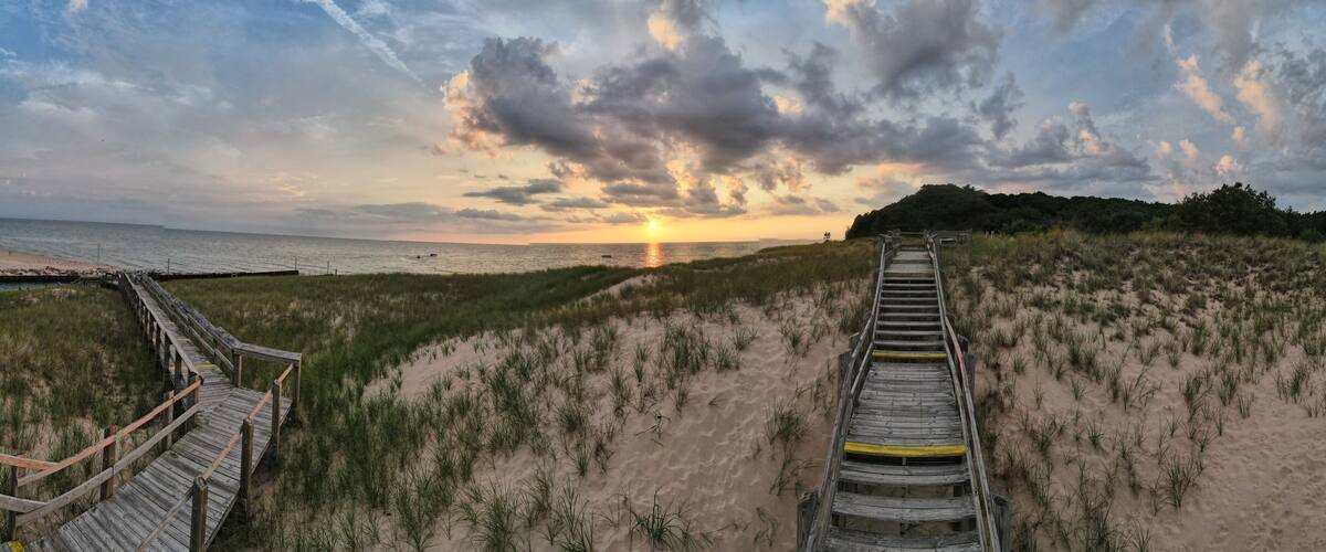 Looking at Lake Michigan