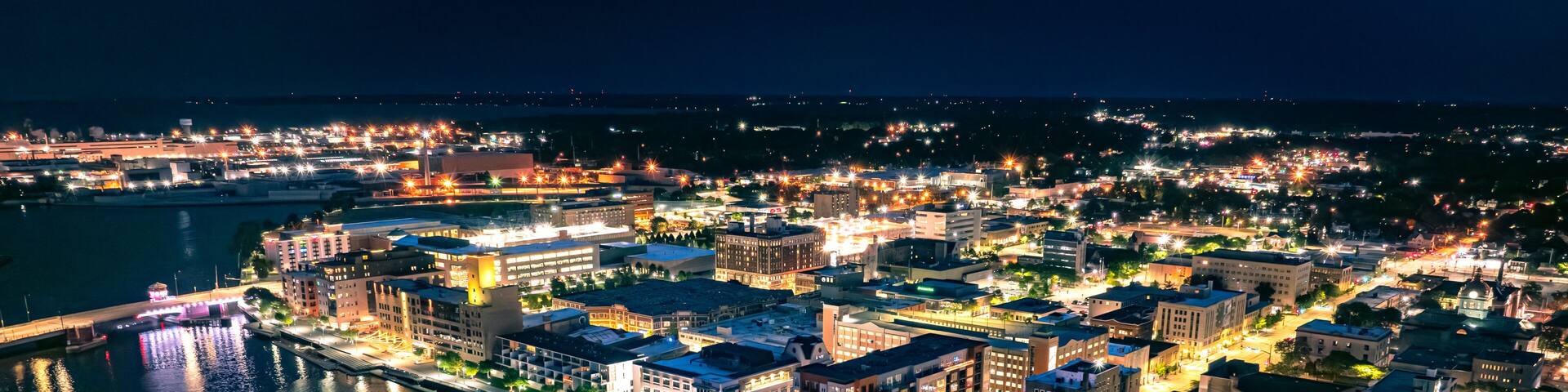 Green Bay Skyline at Night