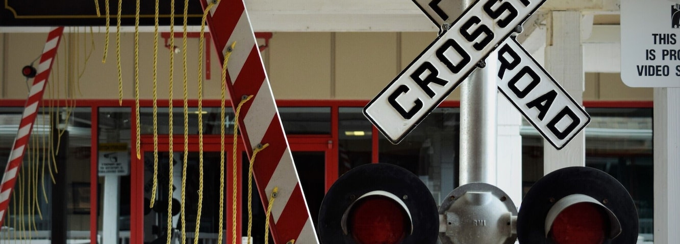 Railroad-themed shopping...