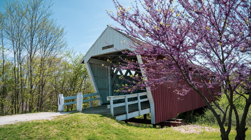 St. Charles, Iowa - The Imes Covered bridge, gateway to the covered bridges of Madison County