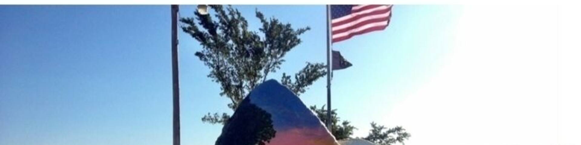 Patriotic rock, painted by a local artist with a different theme each year. #TroverDetour
#localgem