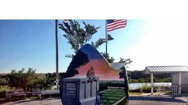 Patriotic rock, painted by a local artist with a different theme each year. #TroverDetour
#localgem