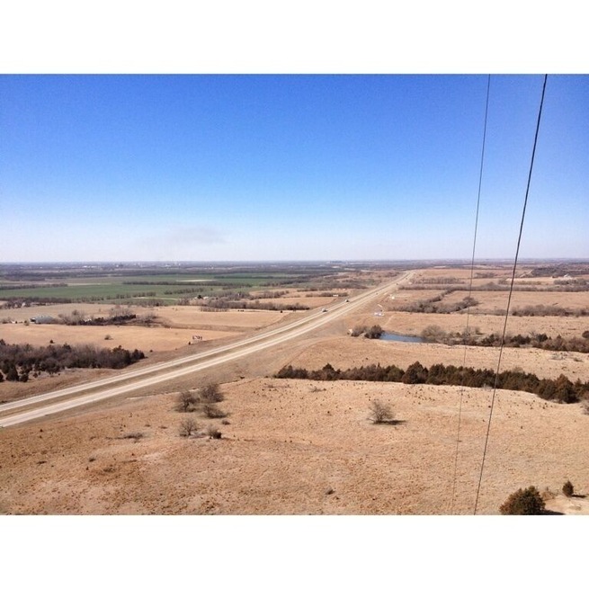 The view from the top of a 260' tower. :)
