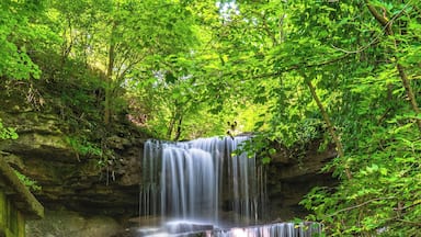 West Milton Cascades. Multi-level cascading waterfall