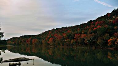 Follow the steep boat ramp for a great view of the Gasconade River. There is a large gravel parking lot with plenty of room to park your vehicle. Bring your fishing pole for bass fishing. Nearby is the route 66 ghost town of Arlington.