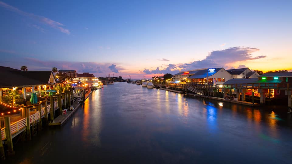 Shem Creek in Mount Pleasant SC at Sunset