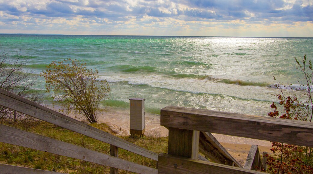 Lake Michigan Beach Landscape On Sunny Summer Day
