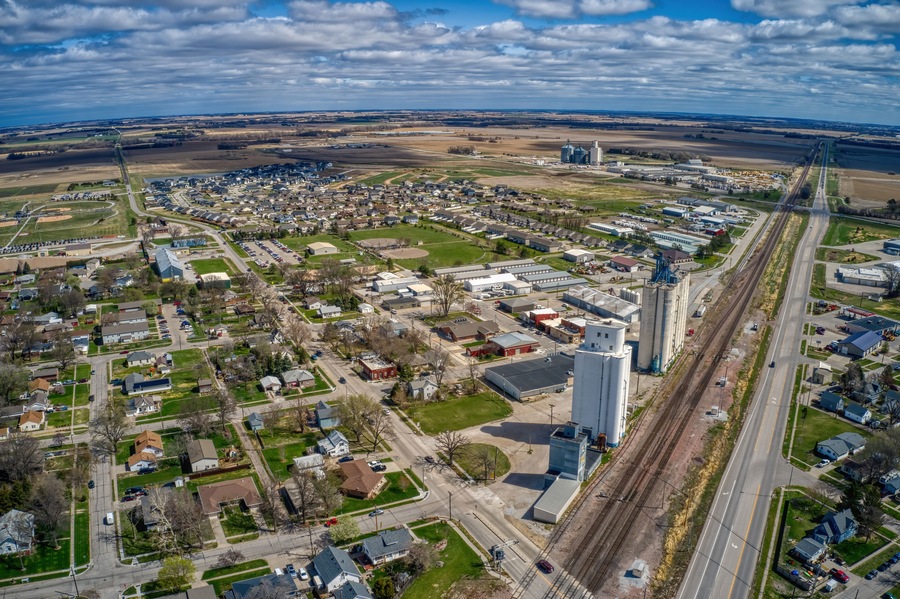 Aerial View of the Lincoln Suburb of Waverly, Nebraska