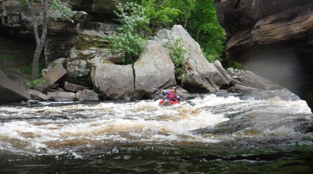Early in 2016 I went whitewater Kayaking with Hard Water Sports in Sandstone, Minnesota. I was really looking forward to it, but by the time I got there my nerves were picking up and I was starting to get pretty scared. I ended up wiping out three times in the middle of the rapids, but you gotta get back on the horse after you fall off, as they say.