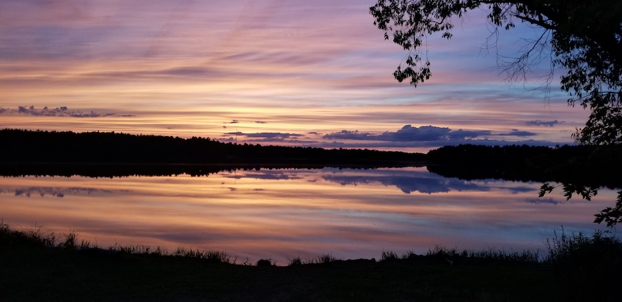 Last evening's sunset over Lake Dexter was a stunner.
