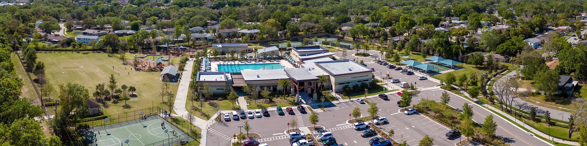 Aerial view of Westmonte Park in Altamonte Springs, Florida, USA March 14, 2023