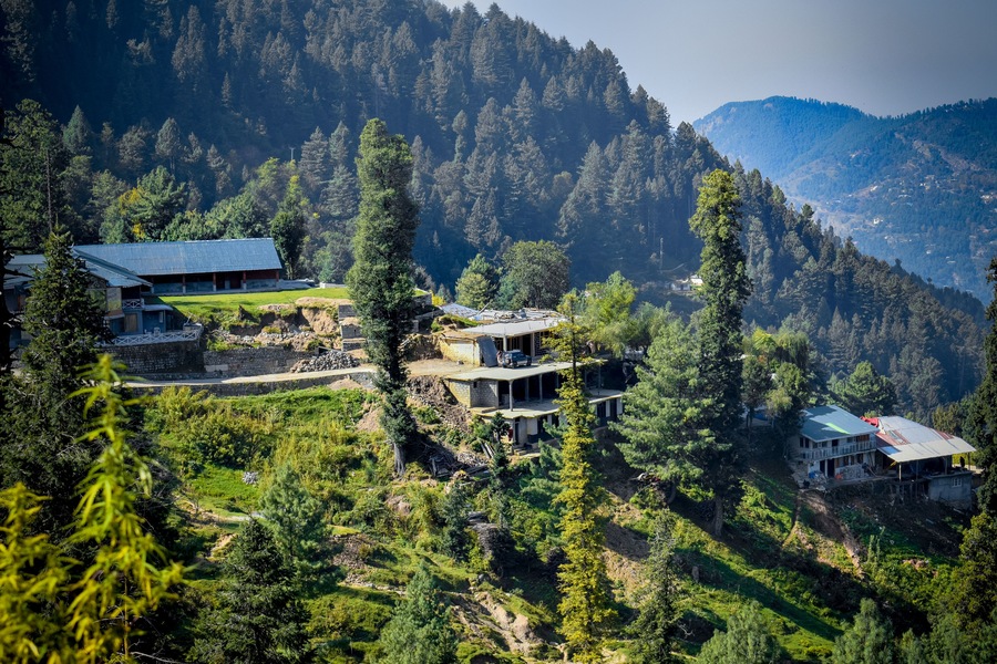 House view on top of Mountains off Murree-NathiaGali Pakistan