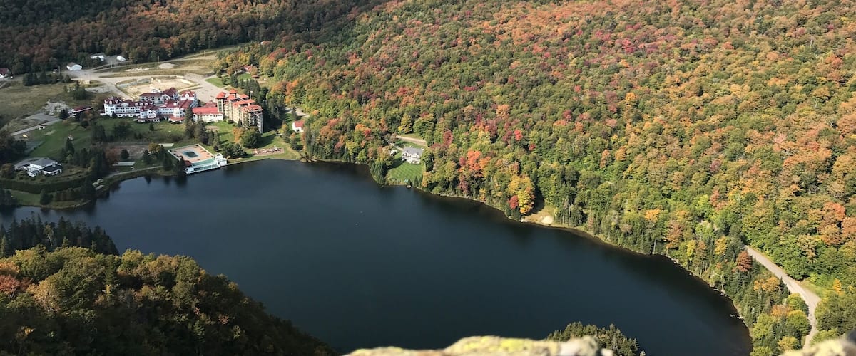 This is Table Rock Trail in northern New Hampshire. It's a short, but steep hike to the top. It takes about 30 minutes to get to the top with a couple of connecting trails as well. The view is breathtaking, as the color of the leaves are already starting to change for the season. Once at the top, you will find yourself on a rock formation several hundred feet above the a beautiful lake with endless mountains as far as the eye can see. If you ever have the chance, take the hour to reflect on all the beautiful things that were placed here for you to take in. Find your happy place, happy hiking!