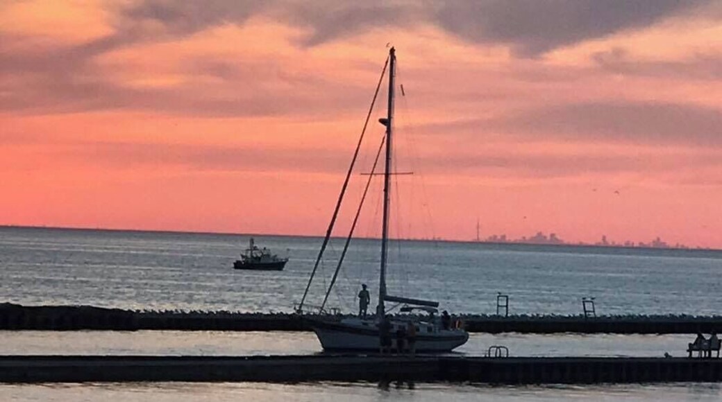 Seeing the no wall with Canada at dusk. Walt Moxham.