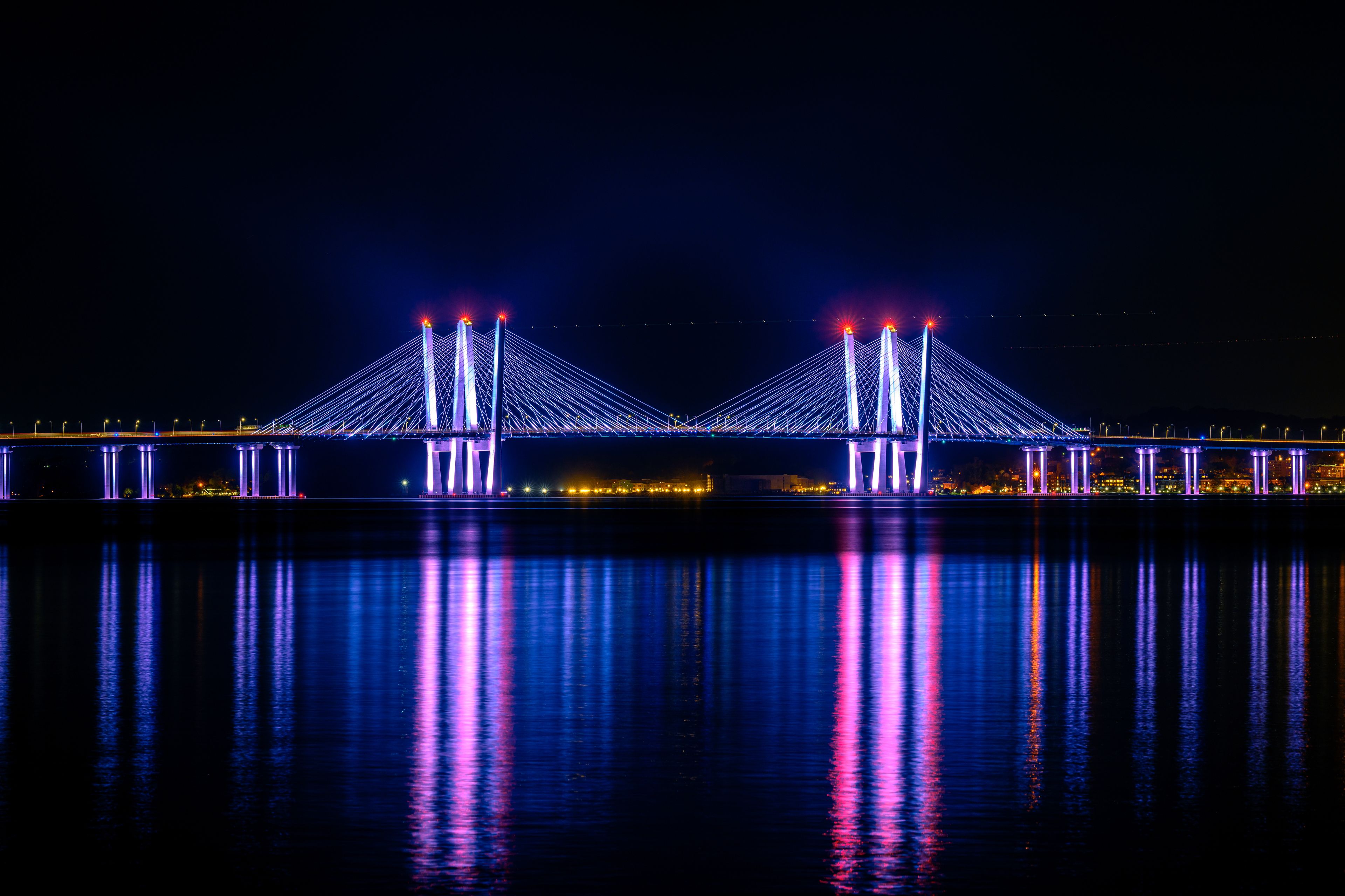 Tappan Zee Bridge At Night