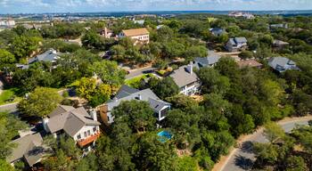 Homes in a lush neighborhood