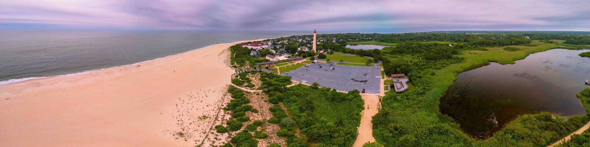 Cape May Lighthouse and State Park Aerial Panorama