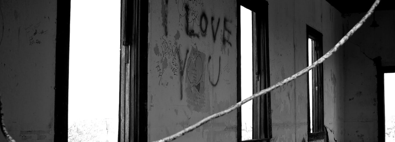 The best places are found on the side of the road.  After attending my father's funeral I was on a road trip back home with my mom.  We took our time traveling through Arizona, New Mexico and Texas.  On the way there were several places we stopped to get a few shots of abandoned buildings.  This looked like it had been an old church, but was gutted inside.  There was a lot of stuff randomly on the walls, but after the last two weeks this was the only thing I wanted to see.  #architecture