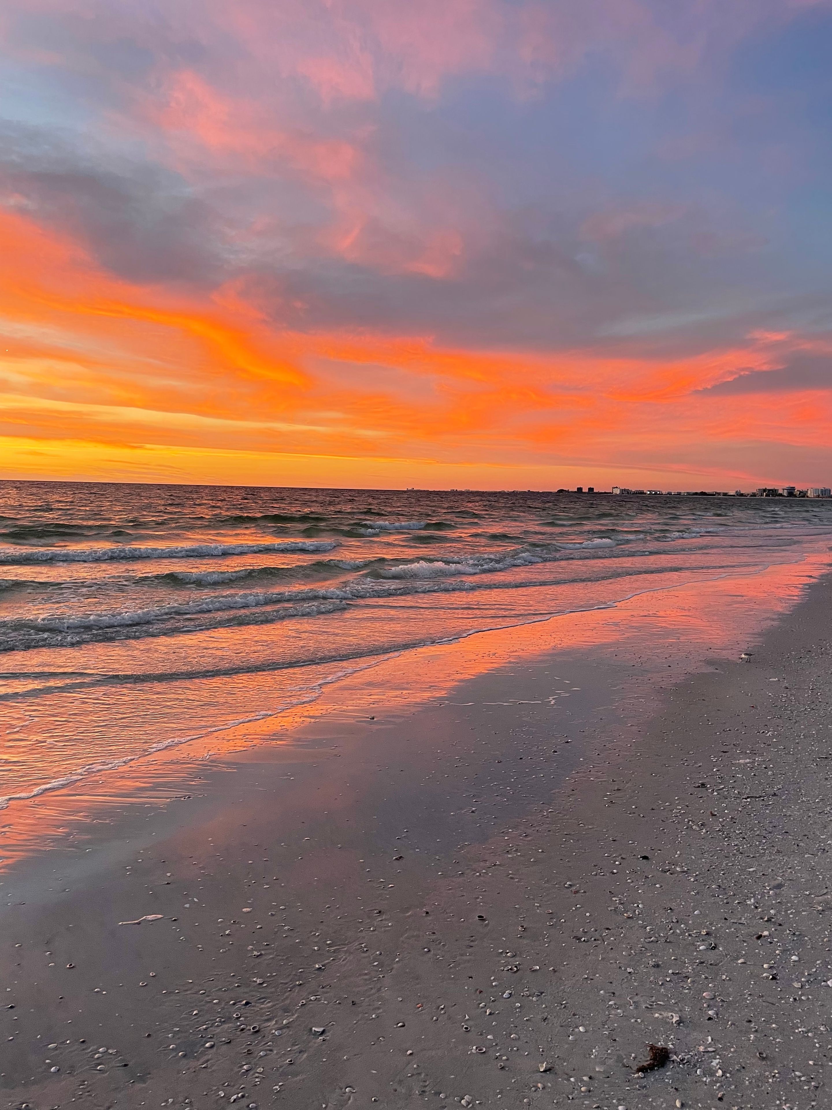 The prettiest sunset on St. Pete beach, Florida. 