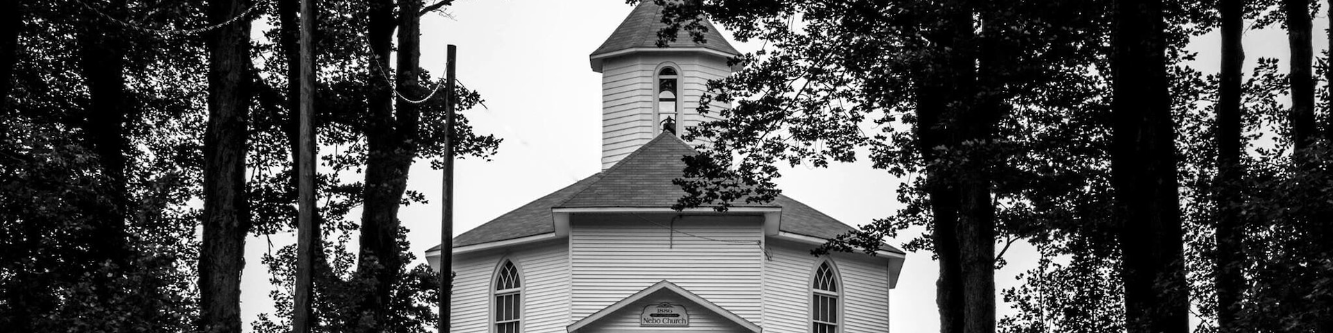 The octagonal Nebo Church was was built in 1887 it has an old cemetery attached