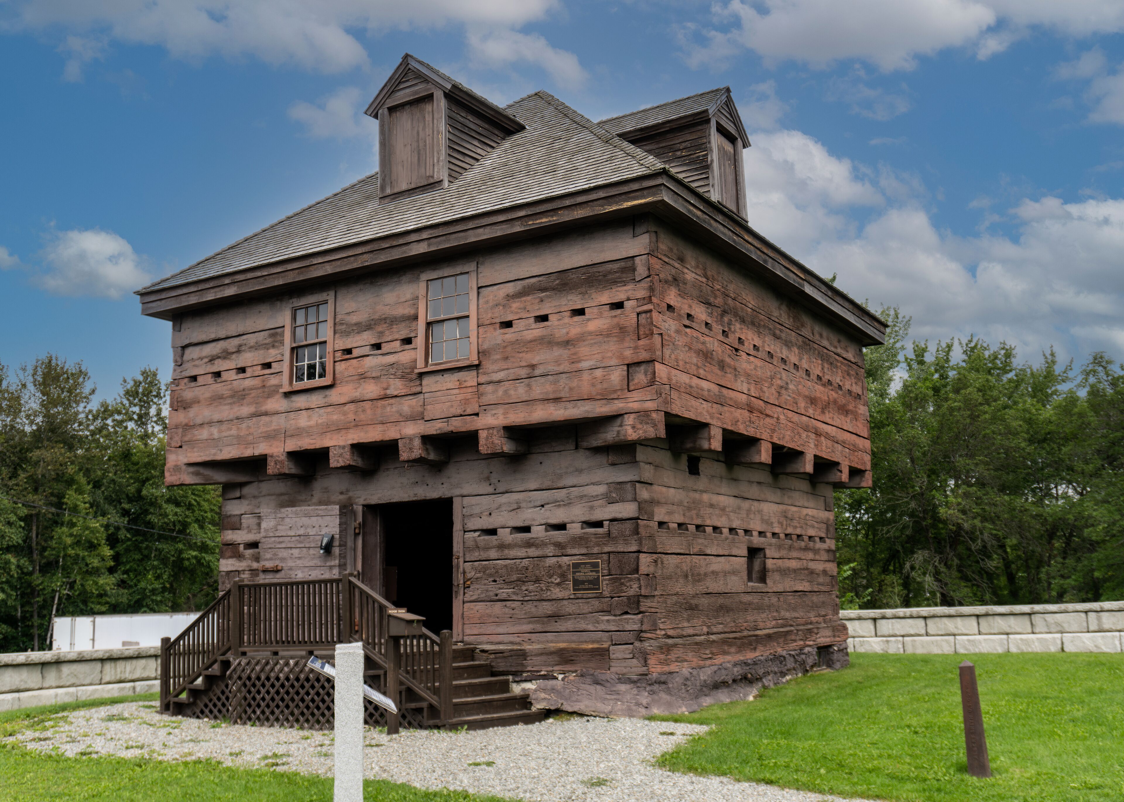 Fort Kent, Maine: Fort Kent Blockhouse. American fortification built during border tensions with neighboring New Brunswick known as the Aroostook War. Maine Acadian Culture area. 