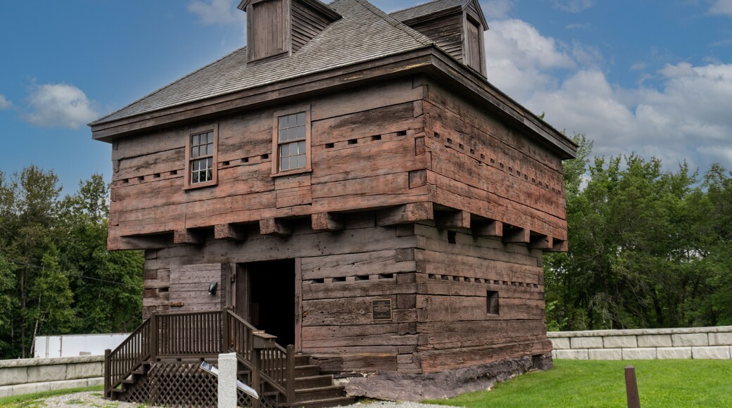 Fort Kent, Maine: Fort Kent Blockhouse. American fortification built during border tensions with neighboring New Brunswick known as the Aroostook War. Maine Acadian Culture area.